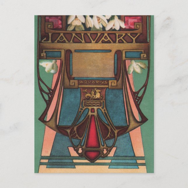 Carte Postale Janvier - Aquarius (Devant)