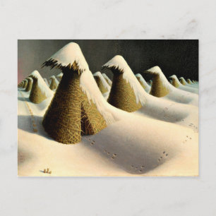 Carte Postale Janvier, beaux-arts de Grant Wood