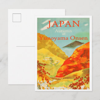 Carte Postale Japan Autumn at Yunoyama Onsen Travel