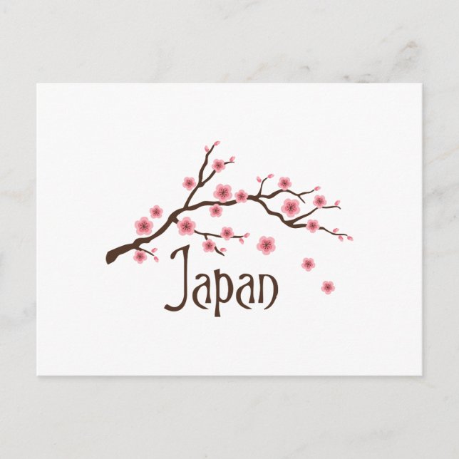 Carte Postale Japon : fleurs de cerisiers (Devant)