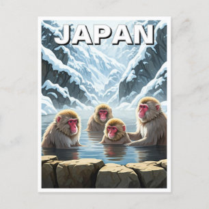 Carte Postale Japon Jigokudani Singes du parc des singes