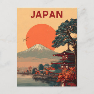 Carte Postale Japon Mont Fuji vintage