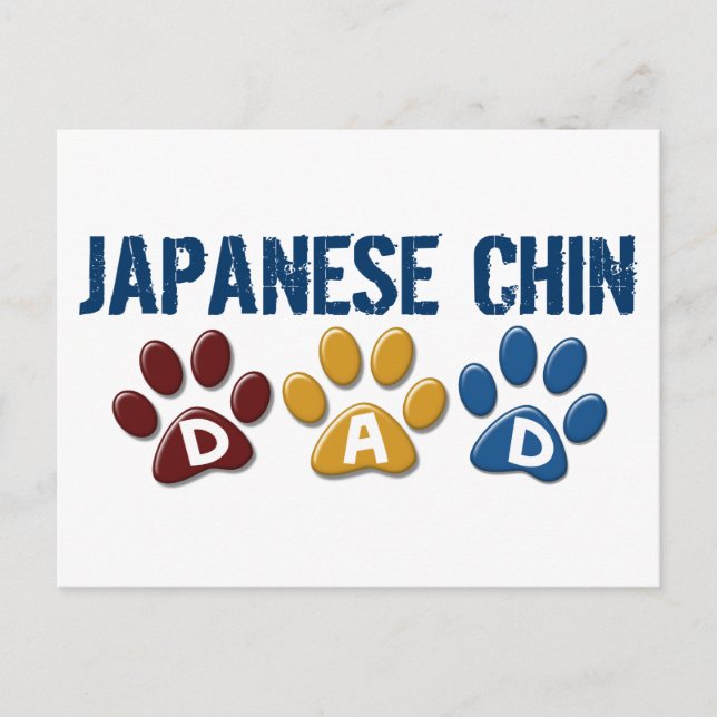 Carte Postale JAPONAIS CHIN Papa Empreinte de patte 1 (Devant)