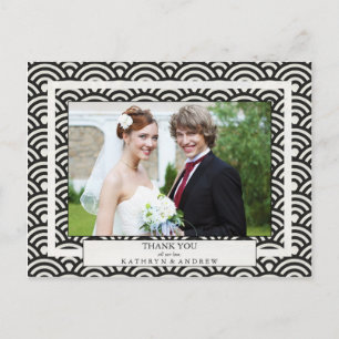 Carte Postale Japonais Seigaiha Mariage Merci / Photo personnali