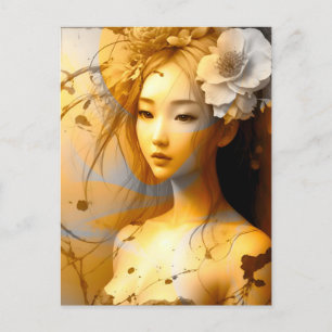 Carte Postale Japonaise pensive