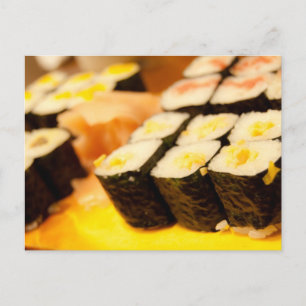 Carte postale japonaise Sushi