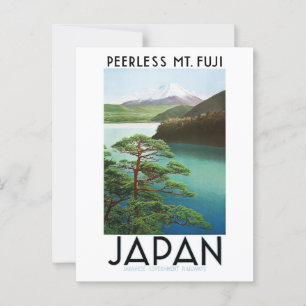 Carte postale japonaise vintage Mt. Fuji