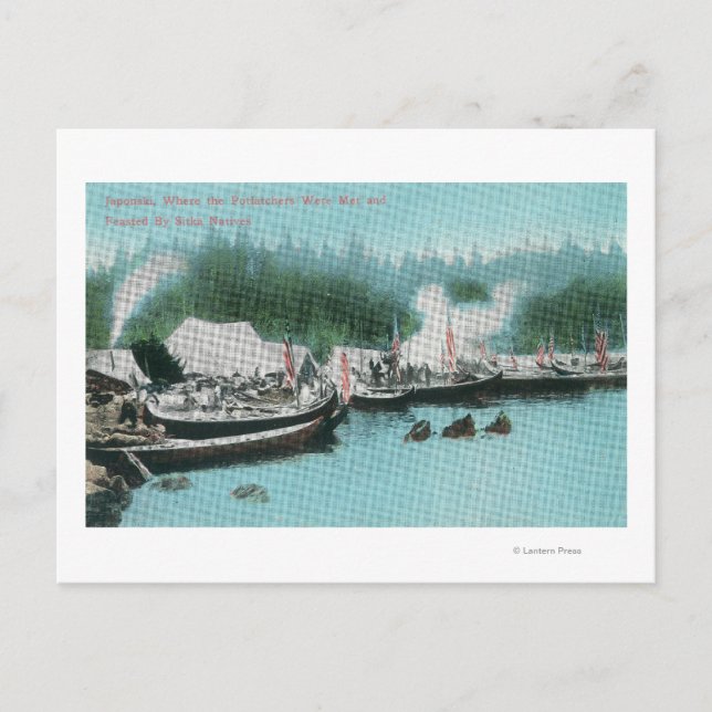 Carte Postale Japonski Island - Potlatchers & Autochtones de Sit (Devant)