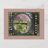 JARDIN À TRAVERS LA FENÊTRE RONDE LATTICE/INNISWOO