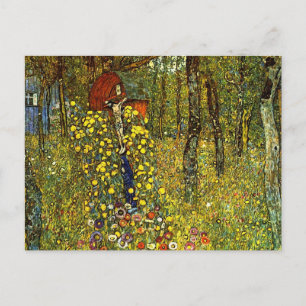 Carte Postale Jardin agricole avec Crucifix par Gustav Klimt