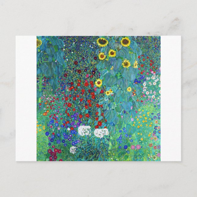 Carte Postale Jardin agricole avec tournesols, Gustav Klimt (Devant)