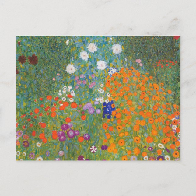 Carte Postale Jardin aux fleurs (Gustav Klimt) (Devant)