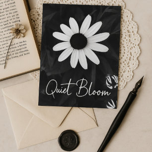Carte Postale Jardin aux fleurs noires et blanches
