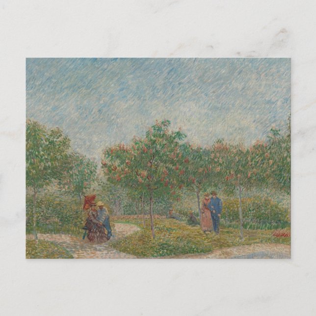 Carte Postale Jardin avec couples amoureux par Vincent Van Gogh  (Devant)