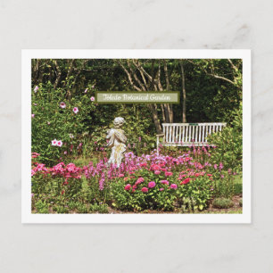 Carte Postale Jardin botanique de Tolède/Cherub,Banc et Fleurs