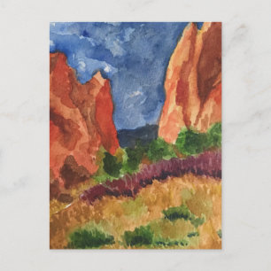 Carte Postale Jardin de Colorado des Dieux Aquarelle