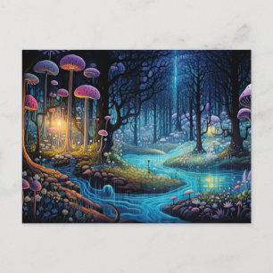 Carte Postale Jardin de Fée de Forêt Enchantée Magique Dreamscap