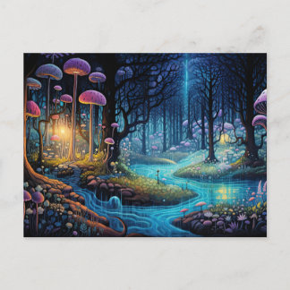 Carte Postale Jardin de Fée de Forêt Enchantée Magique Dreamscap