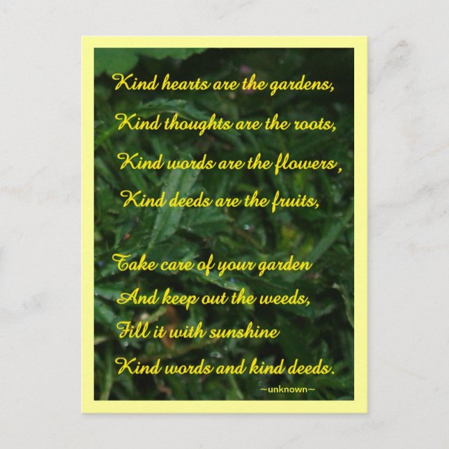 Carte postale Jardin de gentillesse (Devant)