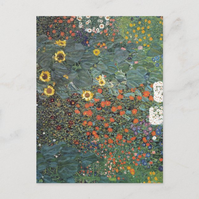 Carte Postale Jardin de la ferme Gustav Klimt avec tournesols (Devant)