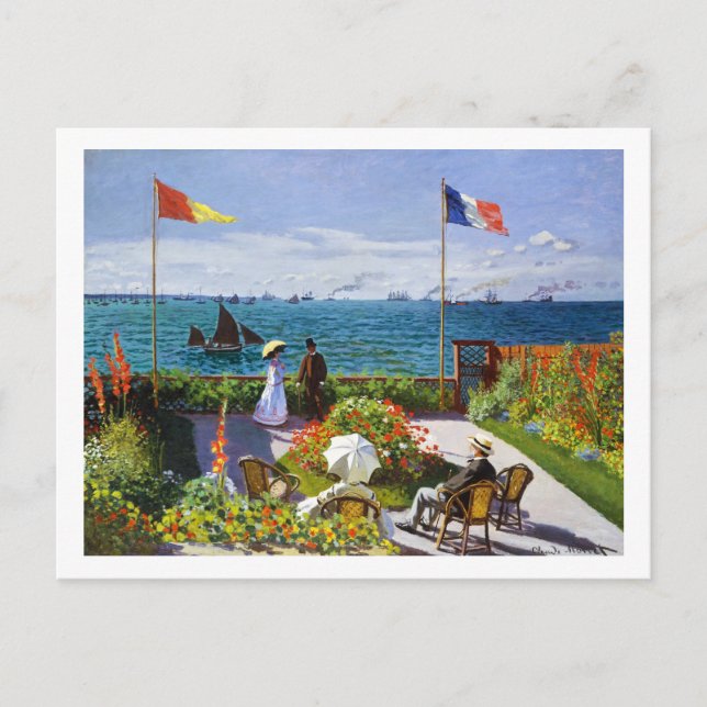 Carte Postale Jardin de Sainte-Adresse, 1867 Claude Monet (Devant)