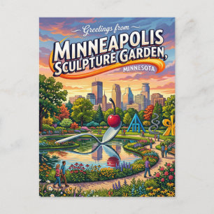 Carte Postale Jardin de sculptures de Minneapolis États-Unis