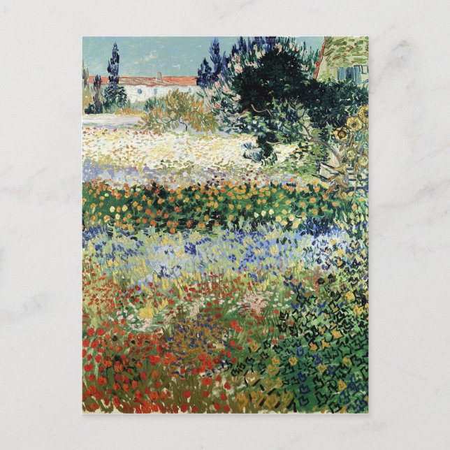 Carte Postale Jardin de Vincent van Gogh | en fleur, Arles, 1888 (Devant)