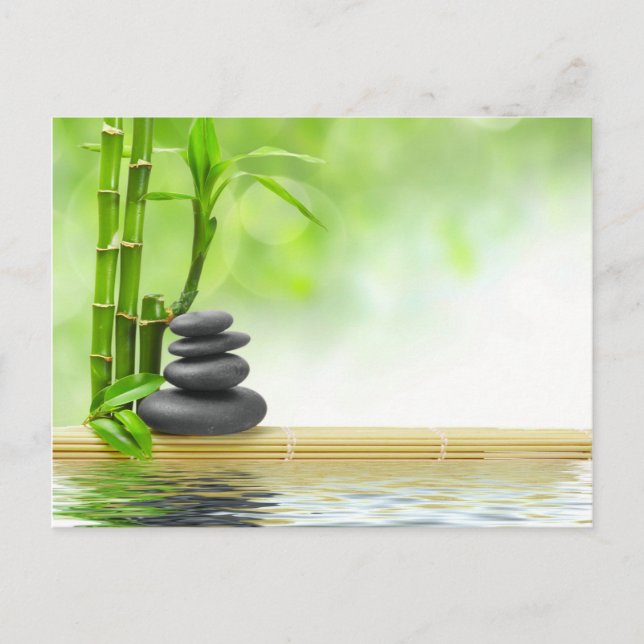 Carte Postale Jardin d'eau tranquille Zen par l'amour guérisseur (Devant)