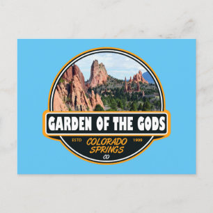 Carte Postale Jardin des Dieux Emblème de voyage de Colorado Spr