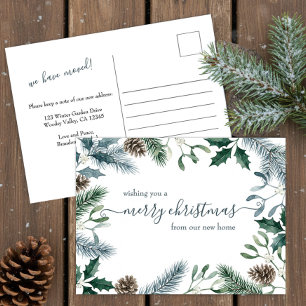 Carte Postale Jardin d'hiver Nouvelle Maison Joyeux Noël