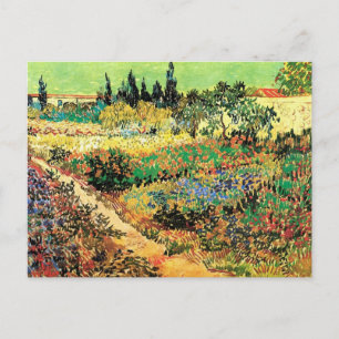 Carte Postale Jardin fleuri avec sentier par Vincent van Gogh