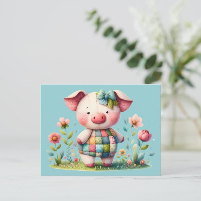 Carte Postale Jardin floral de la pêche à la palme (Debout devant)