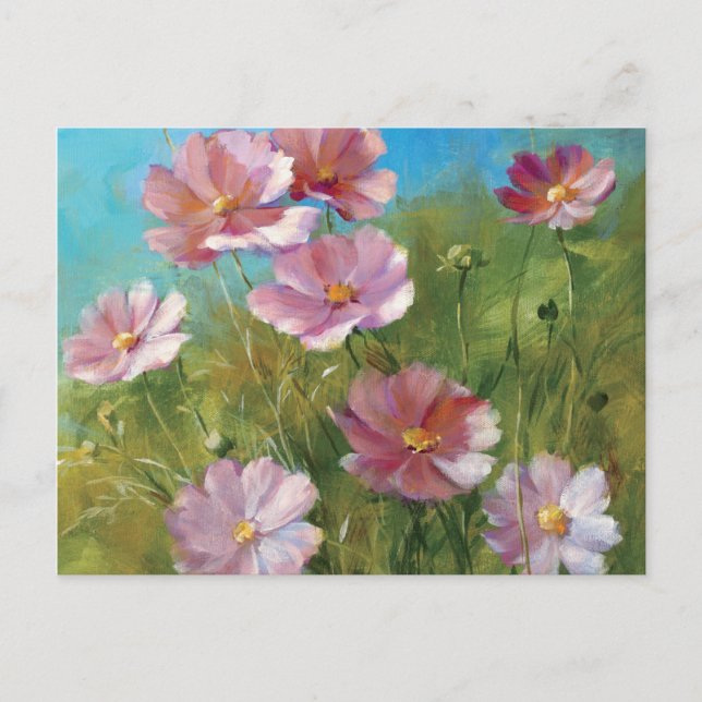 Carte Postale Jardin Floral Rose (Devant)