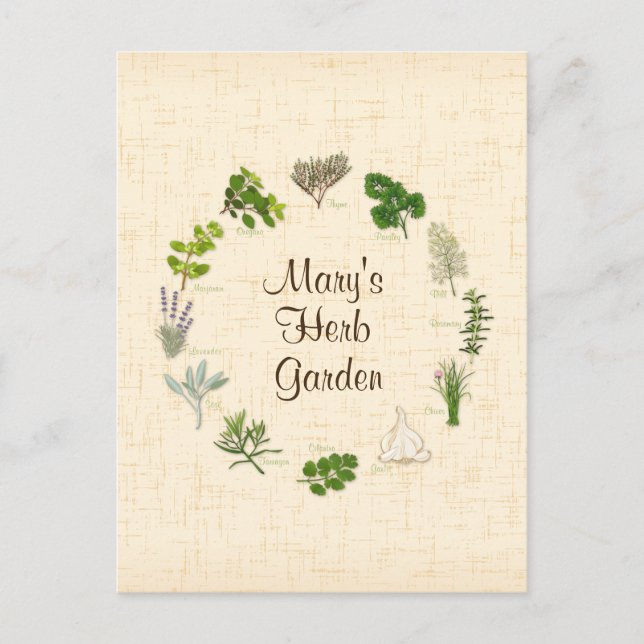 Carte postale Jardin Herbe Personnalisée (Devant)