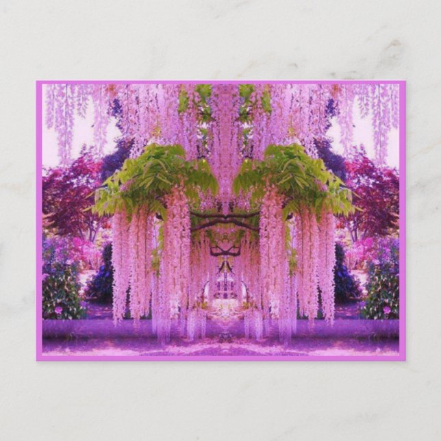 Carte postale Jardin Japonais Violet (Devant)