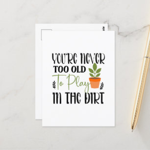 Carte Postale Jardin mignon mot art saleté