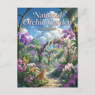 Carte Postale Jardin national des orchidées, Singapour Singapour