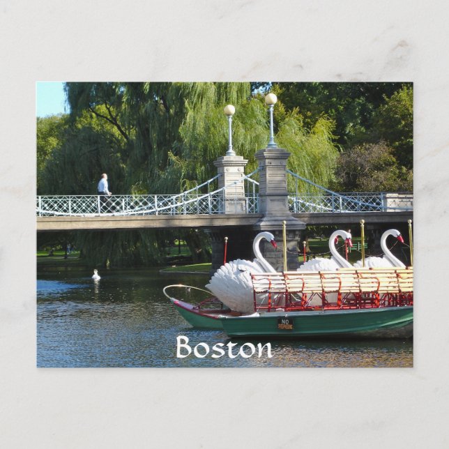 Carte Postale Jardin public de Boston (Devant)
