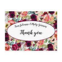 Jardin romantique Mariage Merci