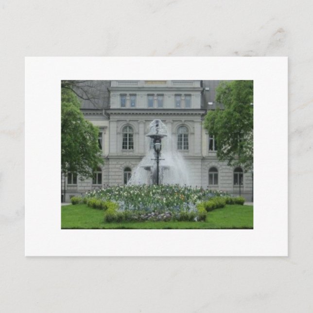 Carte Postale Jardin suédois/Fontaine (Devant)
