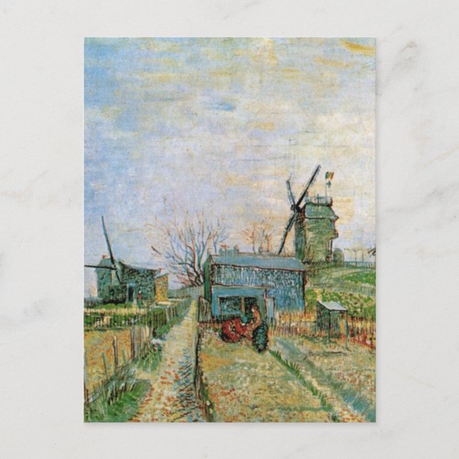 Carte Postale Jardin végétal à Montmartre par Vincent van Gogh (Devant)