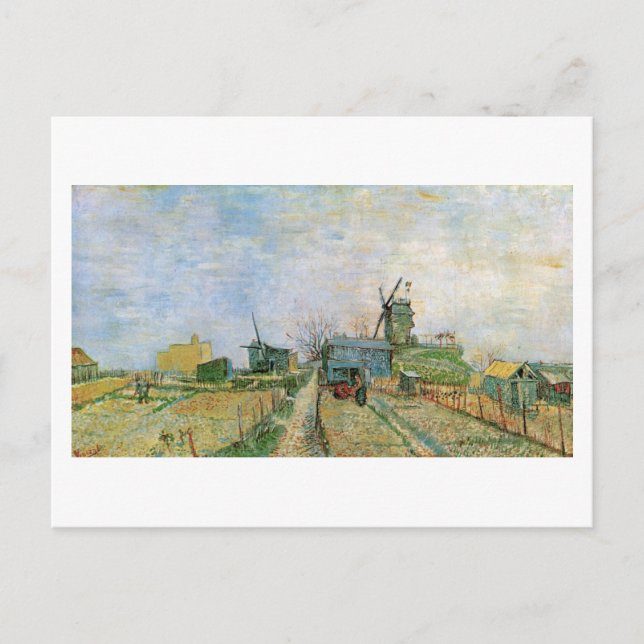 Carte Postale Jardin végétal à Montmartre Van Gogh Art (Devant)