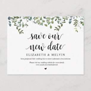 Carte Postale Jardin verdoyant, Sauvez Notre Nouvelle Date, Repo