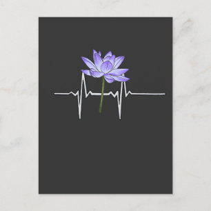 Carte Postale Jardinier à fleurs violettes