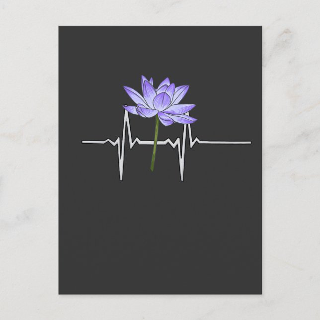 Carte Postale Jardinier à fleurs violettes (Devant)