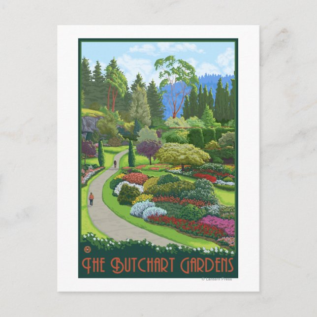 Carte Postale Jardins à dossiers - Brentwood Bay (Devant)