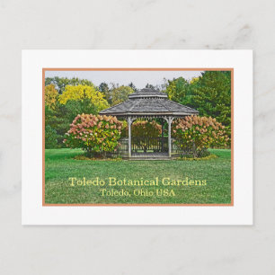CARTE POSTALE JARDINS BOTANIQUES DE GAZEBO ET HYDRANGEAS/TOLEDO