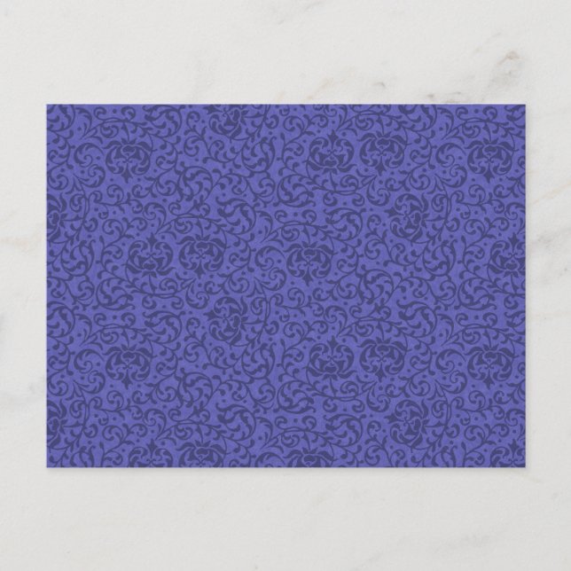 Carte Postale Jardins floraux pourpres Tudor Damask (Devant)