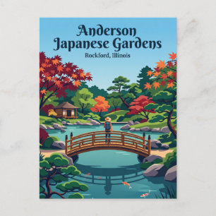 Carte Postale Jardins japonais Anderson USA