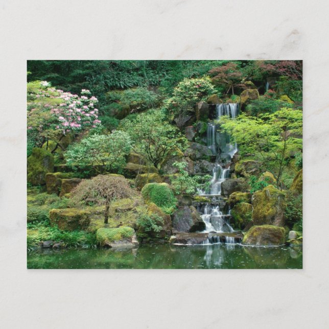 Carte Postale Jardins japonais Portland, Oregon (Devant)